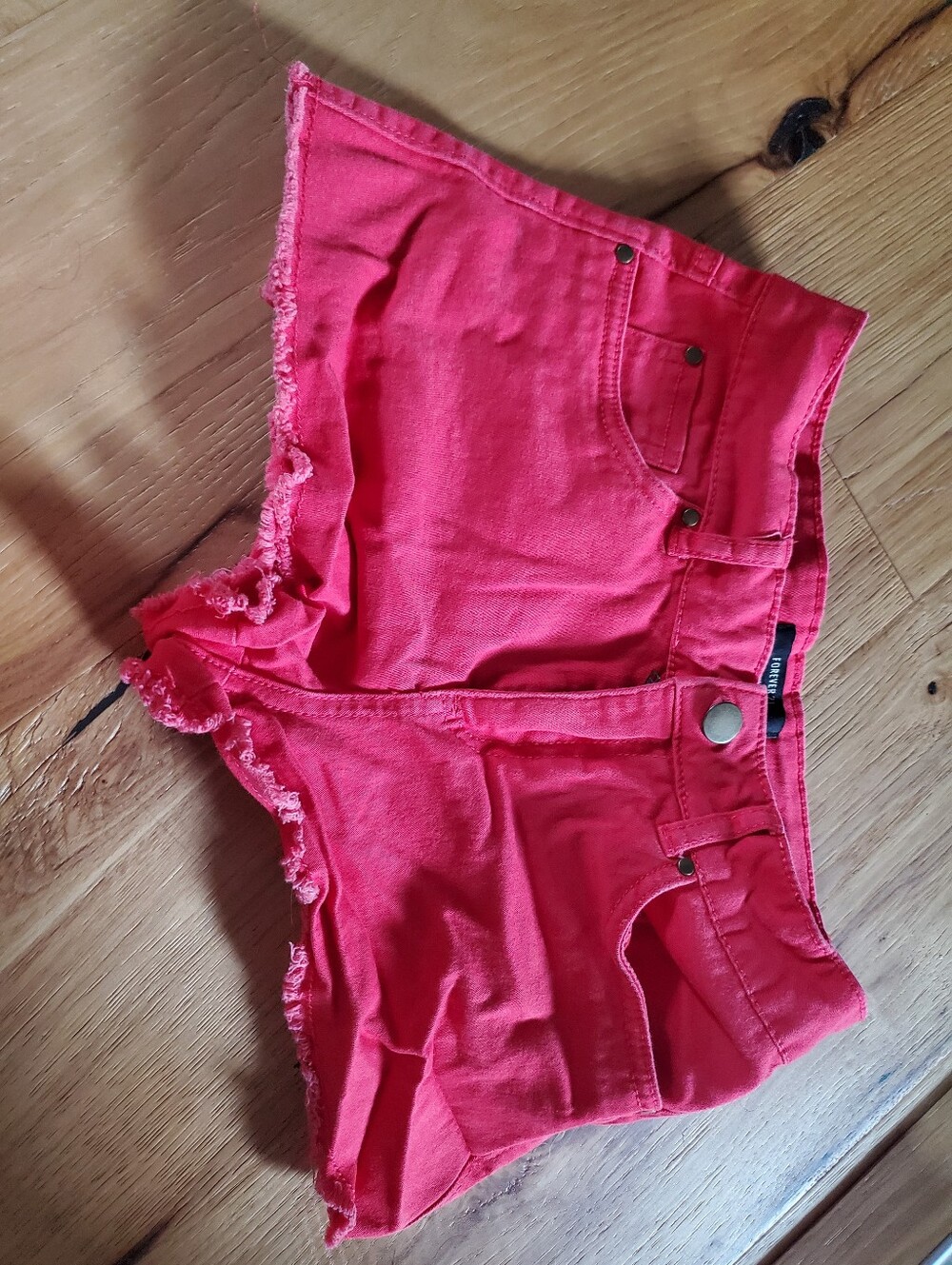 Forever 21 Bright Pink Denim Cutoff Shorts